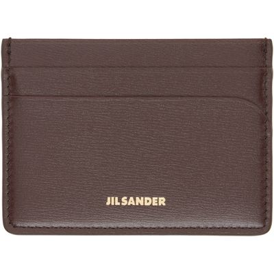 Jil Sander Jil Sander Brown Curve Card Holder