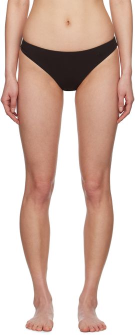 Jil Sander Jil Sander Brown Embroidered Logo Bikini Bottom