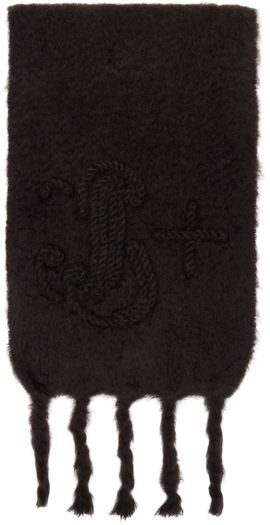 Jil Sander Jil Sander Brown Mohair Scarf