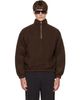 Jil Sander Jil Sander Brown Quarter-Zip Sweater - 1