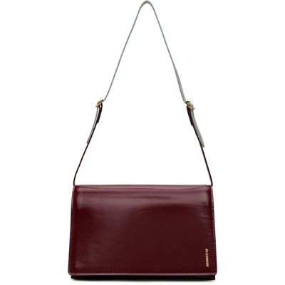 Jil Sander Jil Sander Burgundy File Small Bag