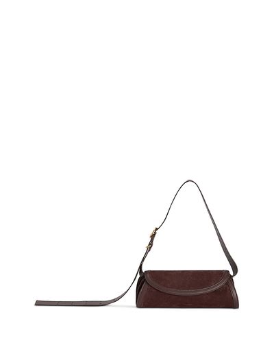 Jil Sander Jil Sander Cannolo Small Suede Shoulder Bag