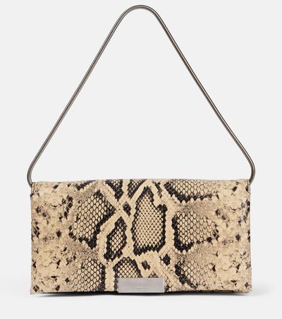Jil Sander Jil Sander Carnet snake-effect leather clutch