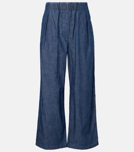 Jil Sander Jil Sander Cotton chambray wide-leg pants