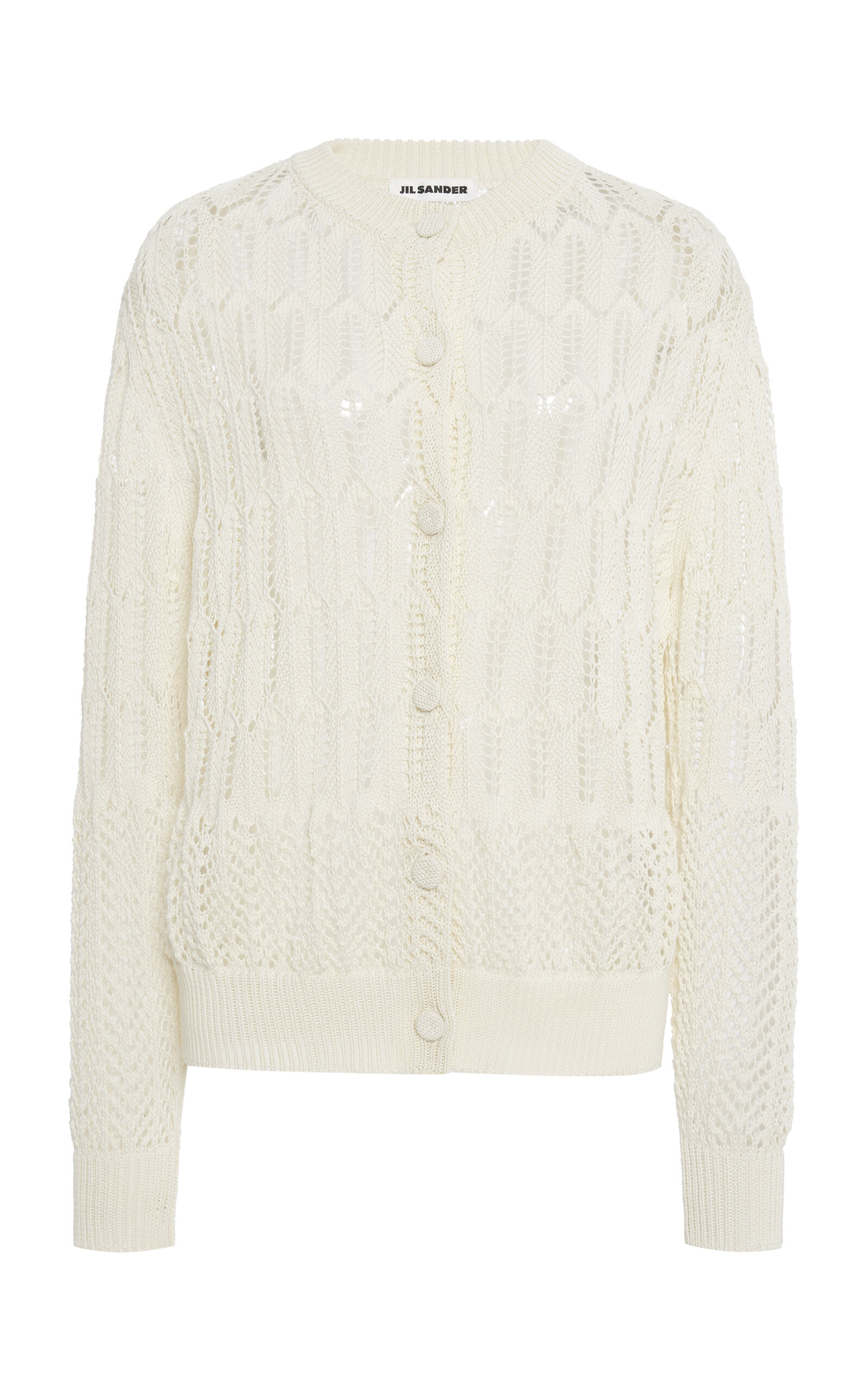 Jil Sander - Cotton Crochet Cardigan Ivory EU 34
