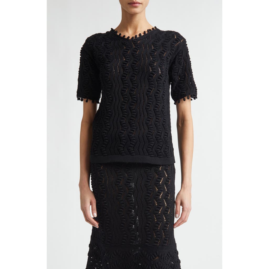 Jil Sander Jil Sander Cotton Pointelle Stitch Sweater