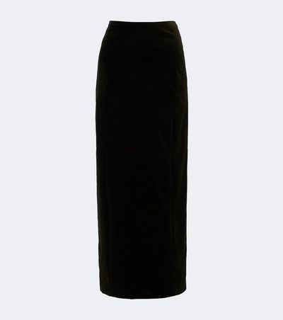 Jil Sander Jil Sander Cotton velvet maxi skirt