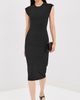 Jil Sander Jil Sander Crew Neck Dress Black - 5