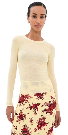 Jil Sander Jil Sander Crew Neck Wool Sweater Pearl