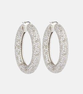 Jil Sander Jil Sander Crystal-embellished hoop earrings