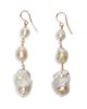 Jil Sander Jil Sander Cultured Freshwater Pearl Linear Drop Earrings - 1