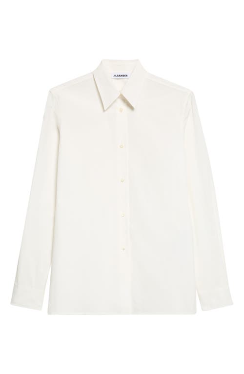 Jil Sander Jil Sander Cutout Back Long Sleeve Cotton Shirt