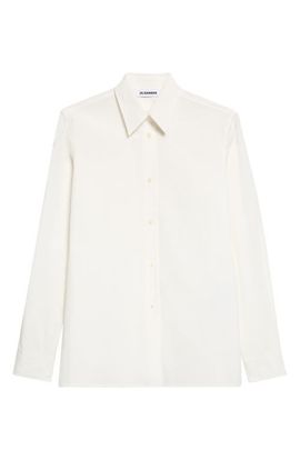 Jil Sander Jil Sander Cutout Back Long Sleeve Cotton Shirt