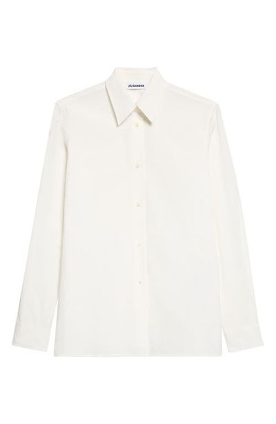 Jil Sander Jil Sander Cutout Back Long Sleeve Cotton Shirt