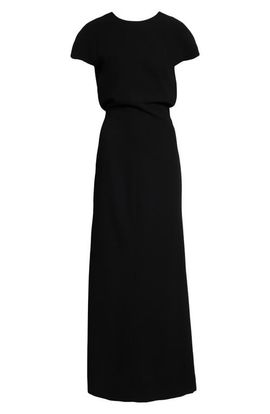 Jil Sander Jil Sander Cutout Back Sablé Trumpet Dress