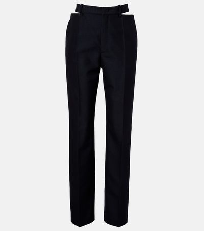 Jil Sander Jil Sander Cutout wool and mohair straight pants