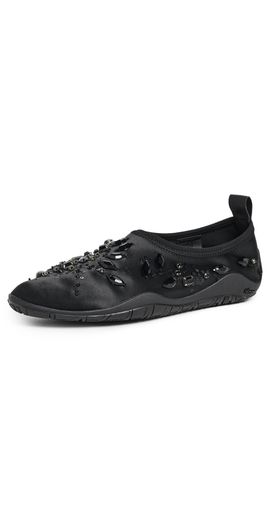 Jil Sander Jil Sander Elbe Slip On Flats Black