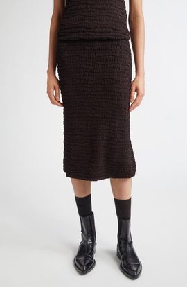 Jil Sander Jil Sander Embroidered Crepe Jersey Midi Skirt