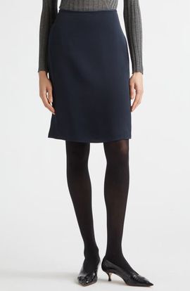 Jil Sander Jil Sander Envers Sablé Satin A-Line Skirt