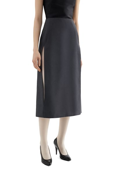 Jil Sander Jil Sander Fil-a-Fil Wool & Mohair Skirt
