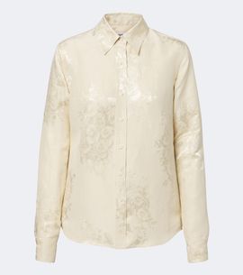 Jil Sander Jil Sander Floral jacquard linen-blend shirt