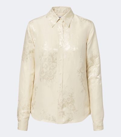 Jil Sander Jil Sander Floral jacquard linen-blend shirt