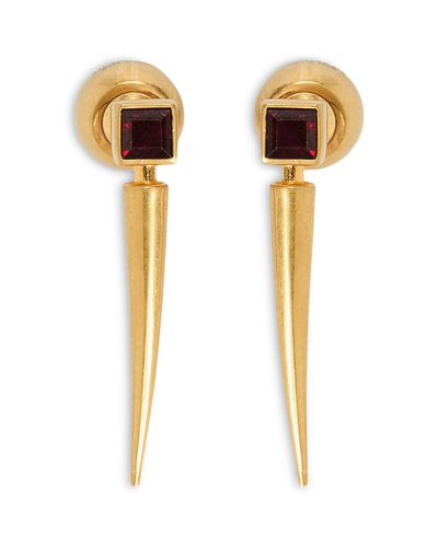 Jil Sander Jil Sander Garnet Spiked Drop Earrings