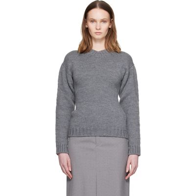 Jil Sander Jil Sander Gray Hourglass Wool Sweater