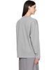 Jil Sander Jil Sander Gray Long Sleeve Crew Neck Boxy Fit T-shirt - 3