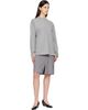 Jil Sander Jil Sander Gray Long Sleeve Crew Neck Boxy Fit T-shirt - 4