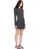 Jil Sander Jil Sander Gray Long Sleeves Crew Neck Double Layer Minidress - 2