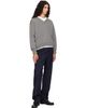 Jil Sander Jil Sander Gray LS V-Neck Sweater - 4