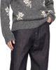 Jil Sander Jil Sander Gray Wool Blend Crew-Neck Sweater - 4