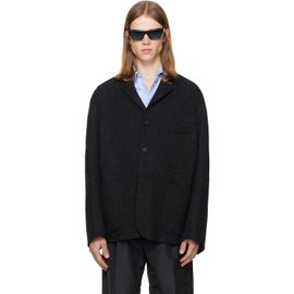 Jil Sander Jil Sander Gray Wool Chevron Jacket
