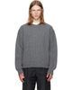 Jil Sander Jil Sander Gray Wool Crew-Neck Sweater - 1