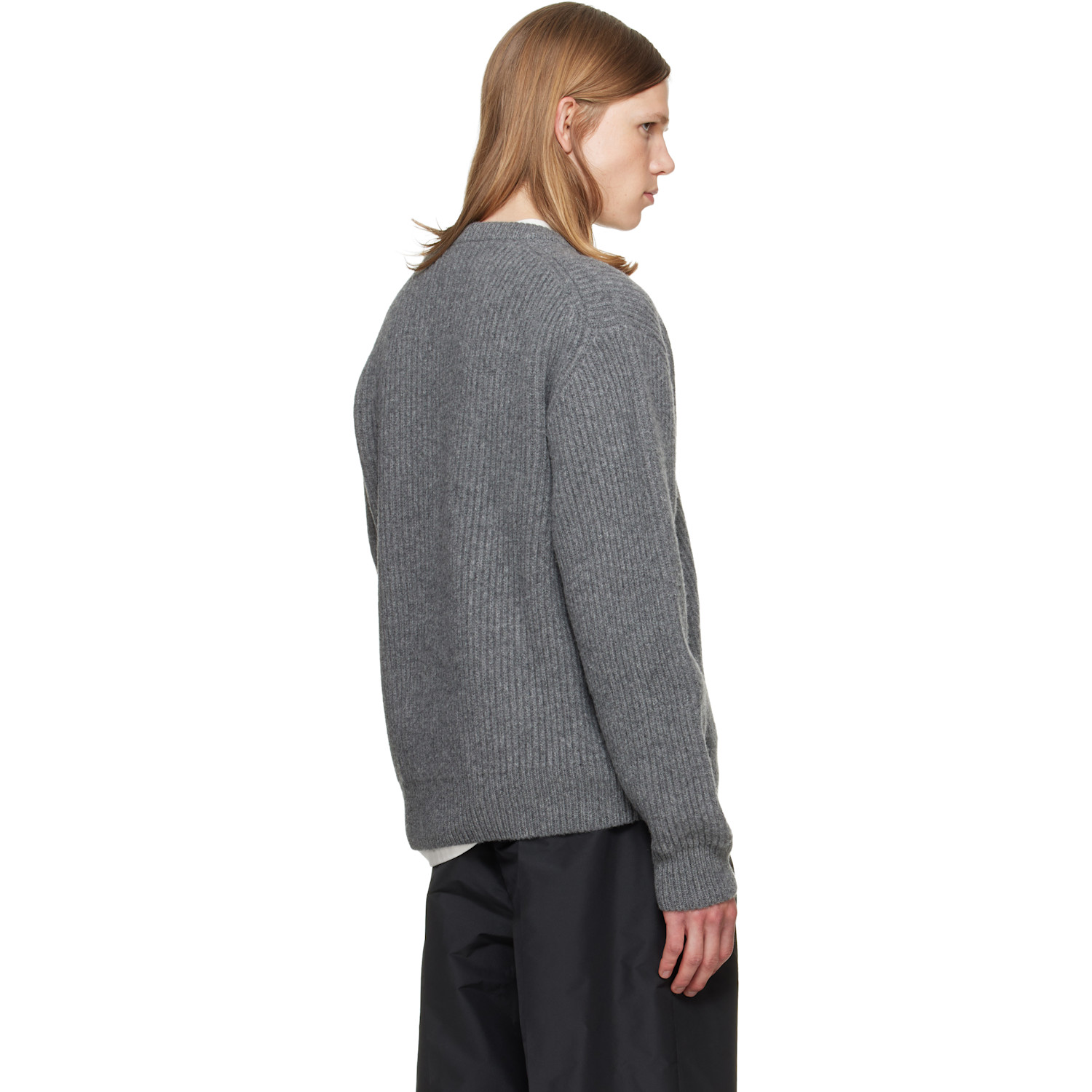 Jil Sander - Gray Wool Crew-Neck Sweater