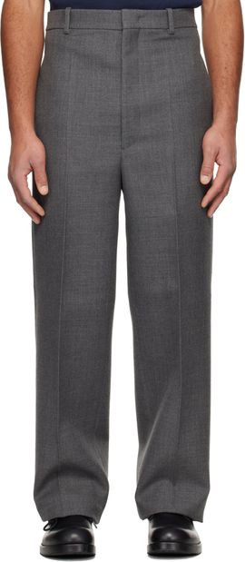 Jil Sander Jil Sander Gray Wool Gabardine Trousers