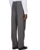 Jil Sander Jil Sander Gray Wool Pinstripe Trousers - 3