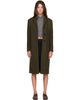 Jil Sander Jil Sander Khaki Loden Wool Coat - 1