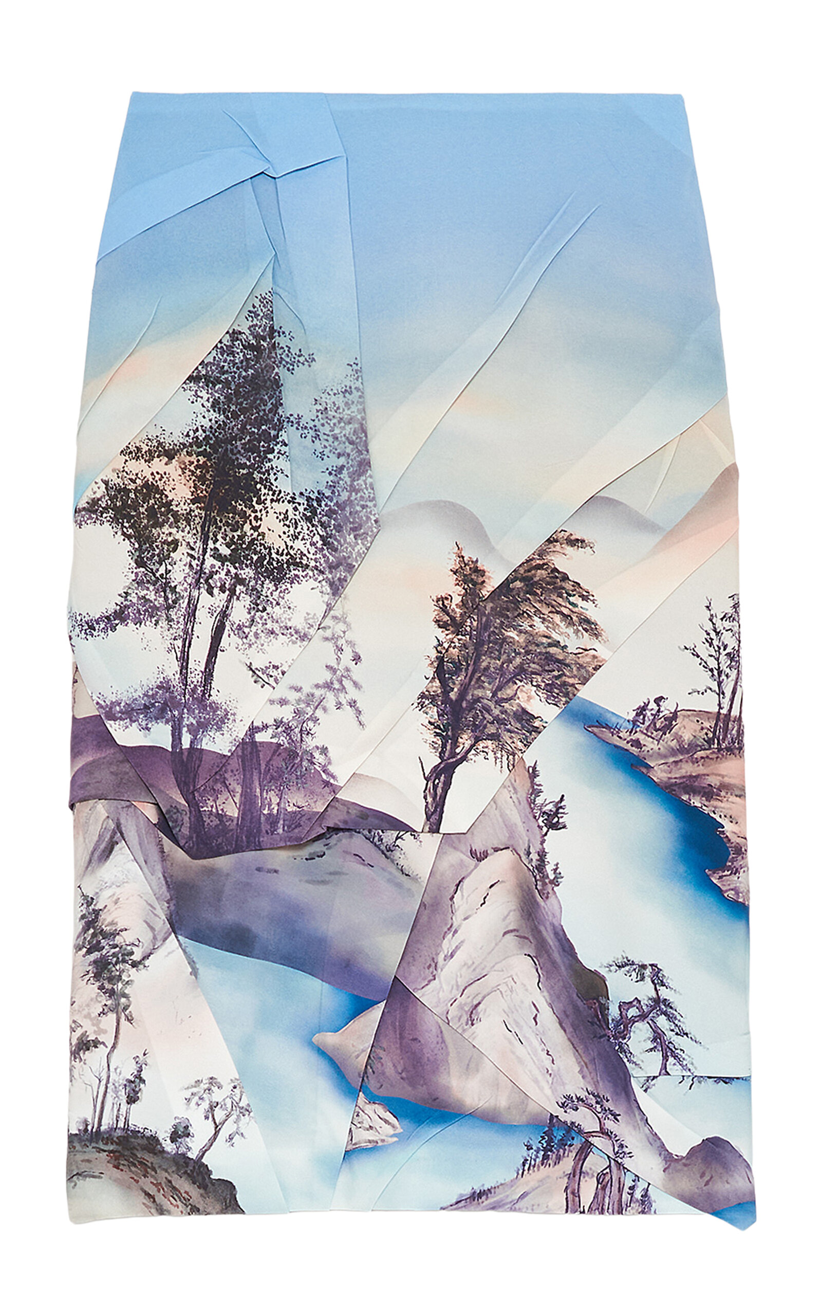 Jil Sander Jil Sander LandscapePrint Midi Skirt