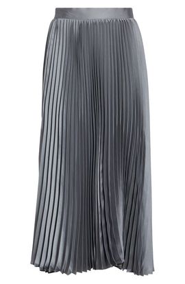 Jil Sander Jil Sander Metallic Fluid Twill Plissé Midi Skirt