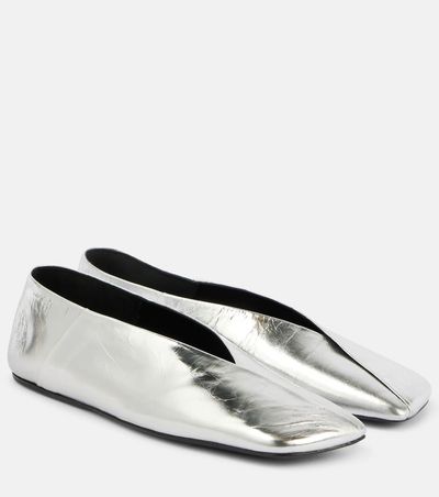 Jil Sander Jil Sander Metallic leather ballet flats