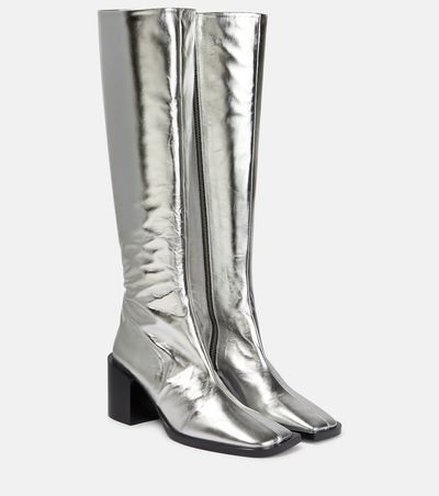 Jil Sander Jil Sander Metallic leather knee-high boots