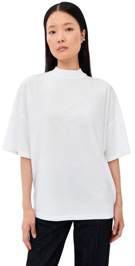 Jil Sander Jil Sander Mock Neck T-Shirt Optic White