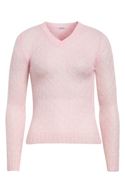 Jil Sander Jil Sander Mohair and Silk Diamond Pointelle Sweater