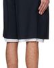 Jil Sander Jil Sander Navy Wool Canvas Shorts - 3