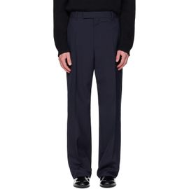 Jil Sander Jil Sander Navy Wool Poplin Trousers