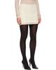 Jil Sander Jil Sander Off-White Layered Velvet Miniskirt - 2