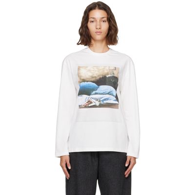 Jil Sander Jil Sander Off-White Photograph Long-Sleeve T-shirt