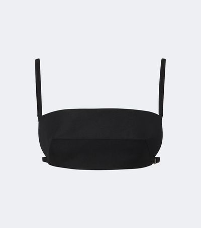 Jil Sander Jil Sander Open-back wool and silk bandeau top